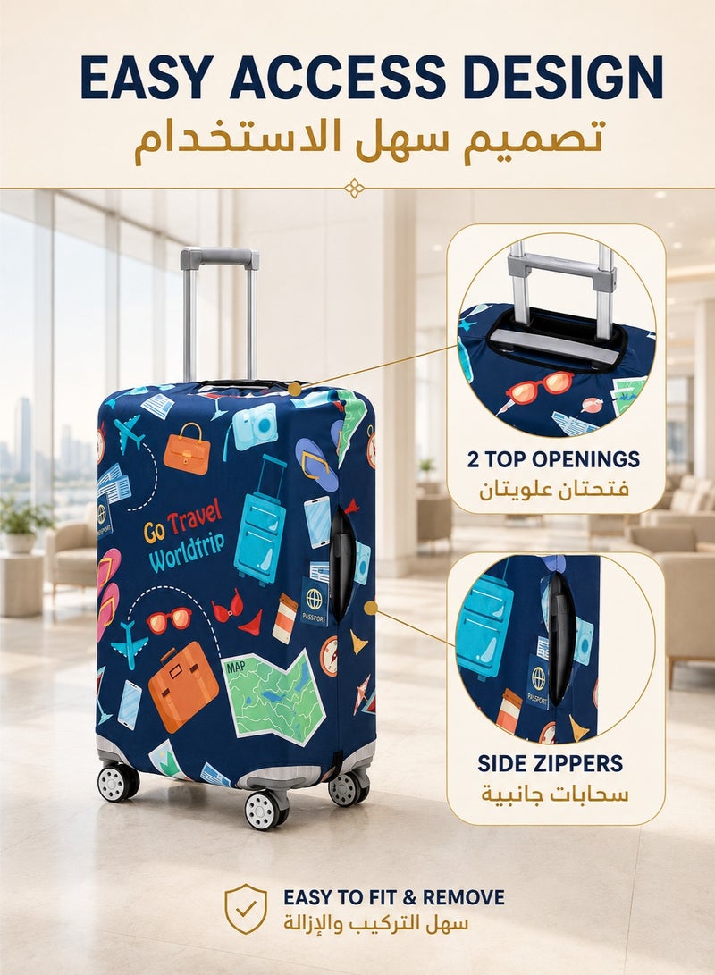 XiuWoo Luggage Cover Washable Suitcase Protector Anti-scratch Suitcase cover - Image 3