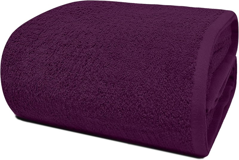 Riverside Pack of 1 Jumbo Bath Sheet 40 x 80 Inches - Extra Large Bath Towel, Super Soft & Highly Absorbent, 100% Cotton Quick Dry, Perfect to Wrap Yourself in - Purple Passion - Image 1
