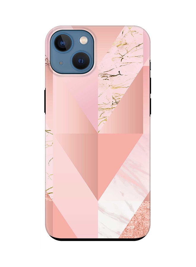 Stylizedd Tough Pro Series Case for Apple iPhone 14 Plus Case Dual Layer hybrid PC & TPU Customized Mobile Cover Shield with inner TPU protection Matte Finish - Marble Pink Vintage