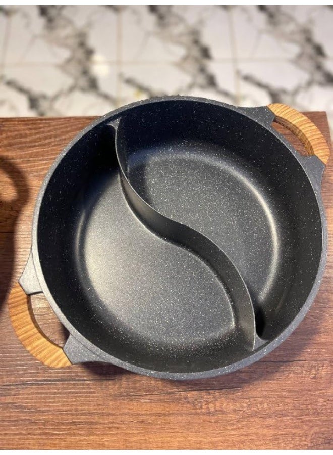 Granite pot divided into two sections - Image 1