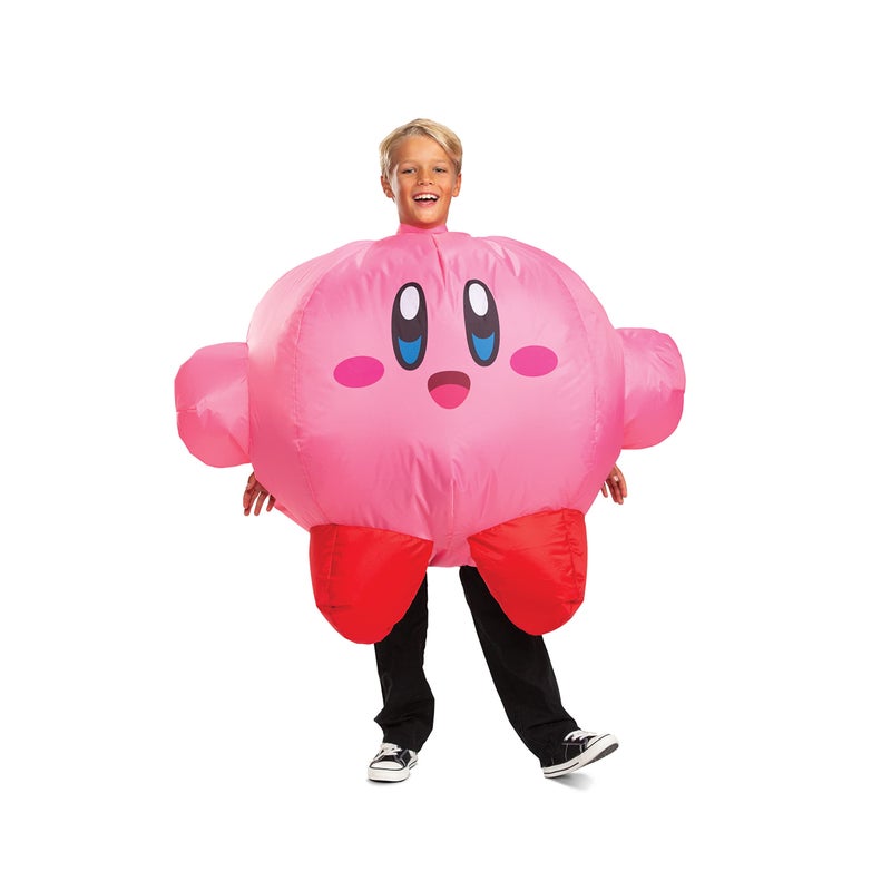 Disguise Kirby Inflatable Costume For Kids Official Kirby Inflating Jumpsuit And Fan Up To Kids Medium - Image 2