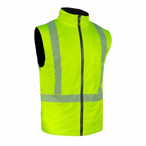 FONIRRA High Visibility Jacket for Men Waterproof,ANSI Class 2 Hi Vis Fleece Jacket for Outdoor,Safety Jacket for Construction - Image 1