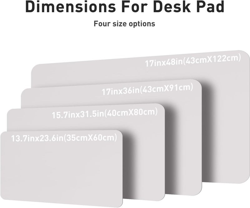 Aothia Desk Pad, PU-Leather Desk Mat, Mouse Pad, Non-Slip Desk Protector, Waterproof Desk Writing Pad for Office and Home (Pale Lavender-White, 80 x 40 cm) - Image 4