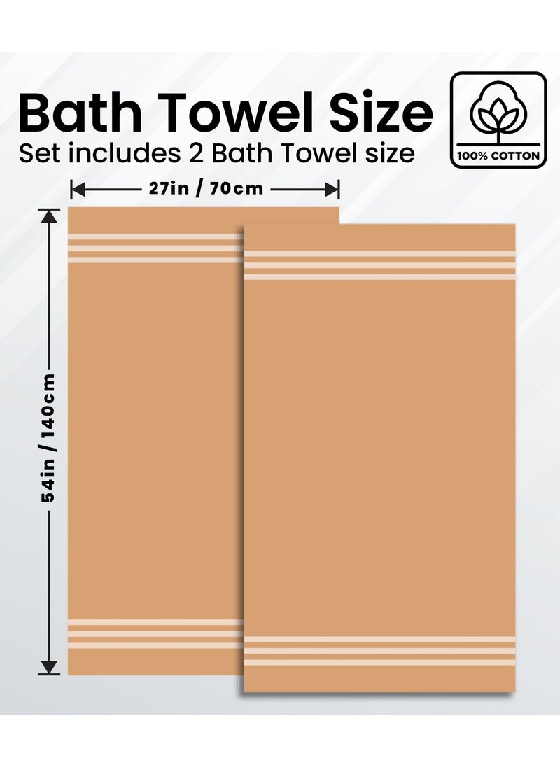 Infinitee Xclusives Premium Cotton Bath Towels Set of 2, 27 x 54 Inches (70 cm x 140 cm) Soft, Highly Absorbent, Quick Dry Towels - Perfect Towels for Bathroom, Gym, Spa & Hotel (Comic Sand) - pzsku/ZC74FF8A51C32006C69BBZ/45/_/1731049200/fdd96bd4-a690-46c5-a86a-6b9de30d971e