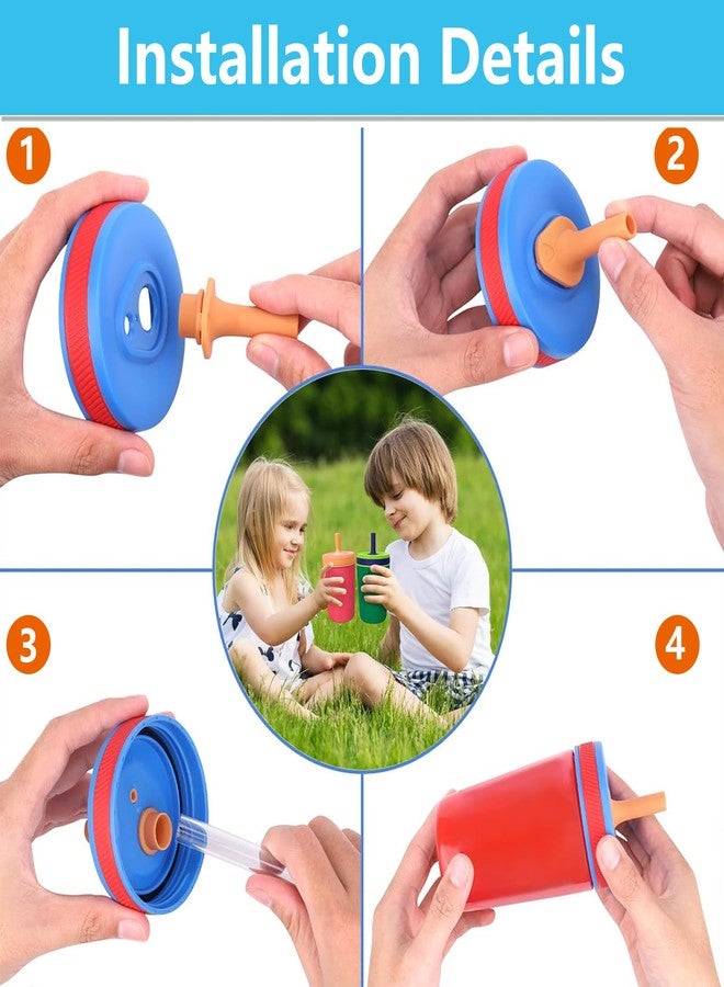 Selaurel 4Pcs Replacement Straws and Bite Valve Compatible with Zak Designs Kelso 15 oz Water Bottle BPA-Free Reusable Straws with 2 Cleaning Brushes - Image 4