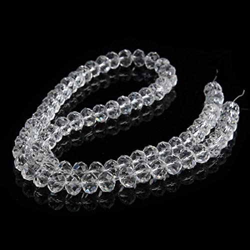 Coiris 12MM Clear Glass Crystal Beads Faceted Rondelle Shape Beads for Jewelry DIY or Making & Design (12MM, GB-1007) - Image 3