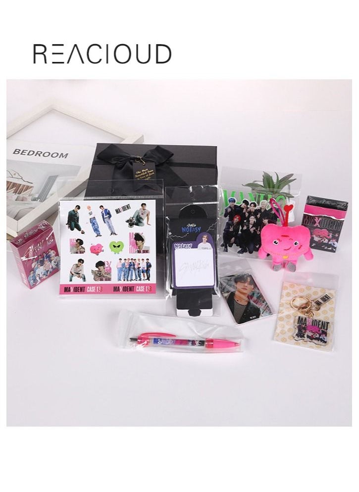 REACLOUD - New Peripheral Lomo Card Gift Box Set Lanyard Keychain Lomo Card Postcard Photo Card Sticker Tape Lanyard Standing Card Stray Kids Gift Box - Image 1