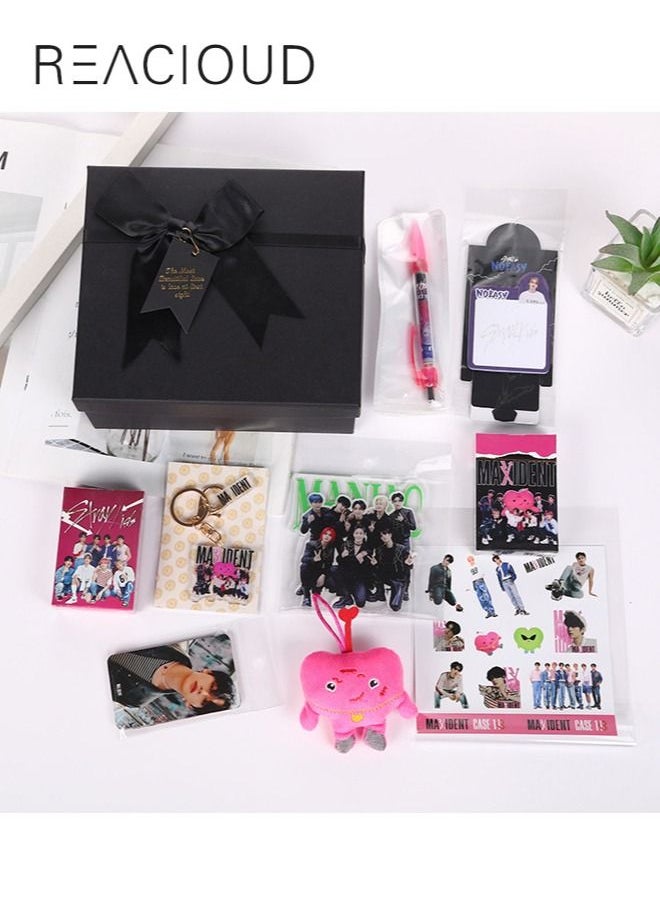 REACLOUD - New Peripheral Lomo Card Gift Box Set Lanyard Keychain Lomo Card Postcard Photo Card Sticker Tape Lanyard Standing Card Stray Kids Gift Box - Image 1
