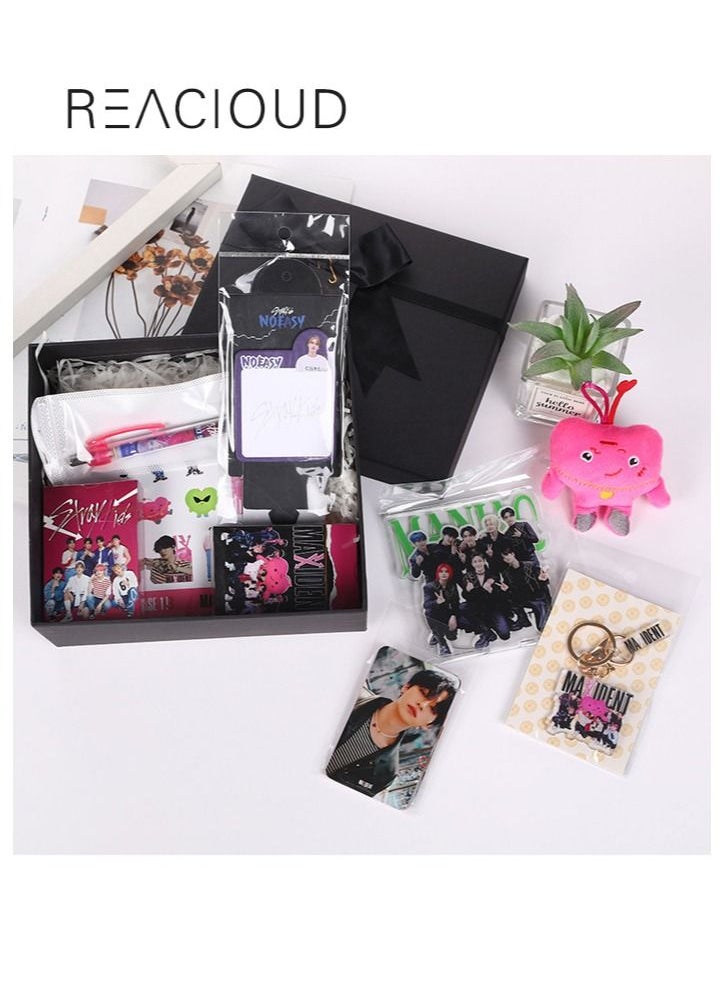 REACLOUD - New Peripheral Lomo Card Gift Box Set Lanyard Keychain Lomo Card Postcard Photo Card Sticker Tape Lanyard Standing Card Stray Kids Gift Box - Image 1