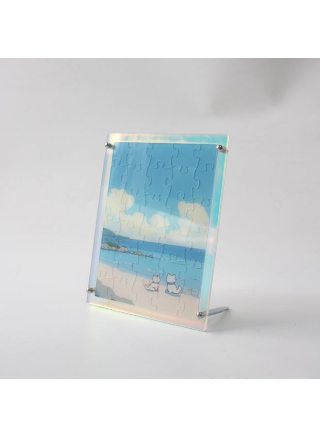 اللون الاكريليك بازل قطع صور DIY بها بنفسك ستار الطرفية صورة الجدول هدية عيد الحب إلى الشكل-اللون: 15*20 سنتيمتر أسفل الملونة - Image 1