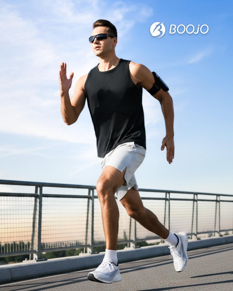BOOJO 5 Pack Tank Tops Men - Quick Dry Moisture Wicking Summer Workout Muscle Sleeveless Shirts for Gym Beach Running - Image 2