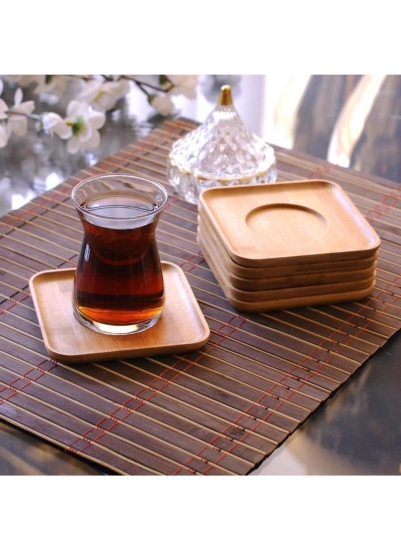 6-Piece Bamboo Square Tea Plate Set Coasters - pzsku/ZC75057B3BB8162975467Z/45/_/1725793892/fecde079-3865-4083-89bc-3809be57b953