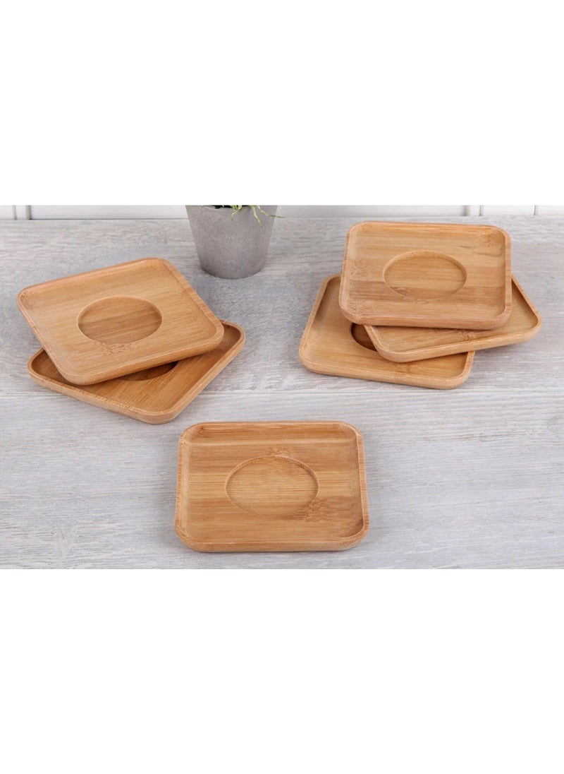 6-Piece Bamboo Square Tea Plate Set Coasters - pzsku/ZC75057B3BB8162975467Z/45/_/1728061817/986b351e-eb94-4a9f-9811-b3a20030cfad