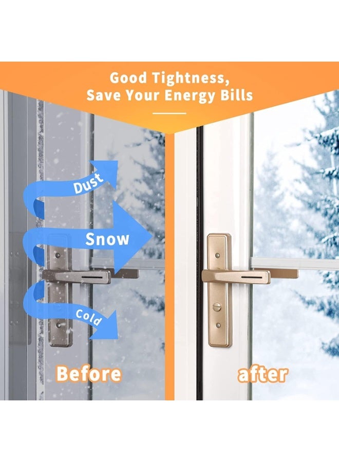 الطقس تجريد الباب ختم الشريط, اللاصق الذاتي V شكل بو رغوة الطقس الشريط, 19.7 قدم طويل الباب إطار الختم, مكافحة الاصطدام العزل الصوتي, للباب, النوافذ, عزل الباب - Image 4