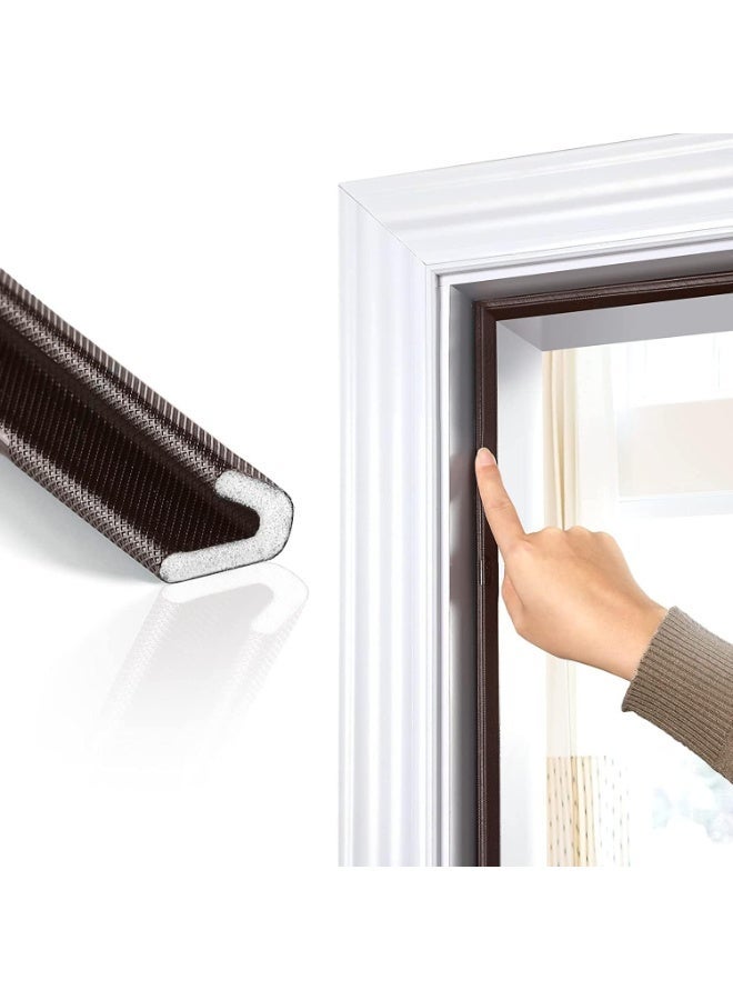 الطقس تجريد الباب ختم الشريط, اللاصق الذاتي V شكل بو رغوة الطقس الشريط, 19.7 قدم طويل الباب إطار الختم, مكافحة الاصطدام العزل الصوتي, للباب, النوافذ, عزل الباب - Image 1