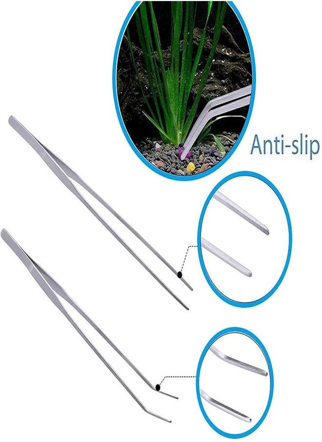 Generic Aquarium Aquascape Tools Kit, 4 in 1 Anti-Rust Aquatic Plant Aquascaping Tool Stainless Steel Tweezers Scissors Spatula  for Fish Tank, Cleaning Plant, Trimming  - Image 4