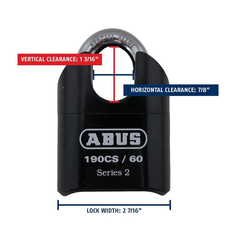ABUS 190CS/60 High Security Solid Steel Combination Padlock, Closed Shackle - Image 5