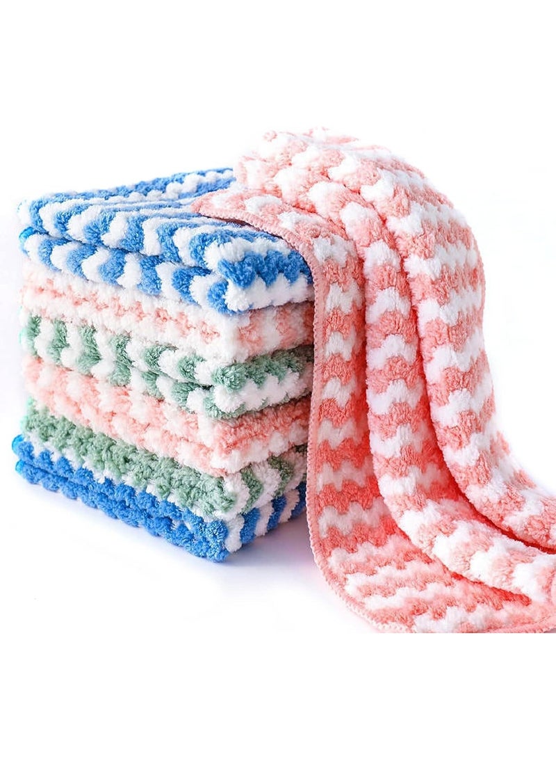 MXM Kitchen Dish Cleaning Cloths Towels, 10-Pack Reusable Multi-Purpose Dish Cloths, Lint-Free Absorbent Cleaning Towels for Kitchen, Bathroom & Household (10Pk- Medium) - Image 1