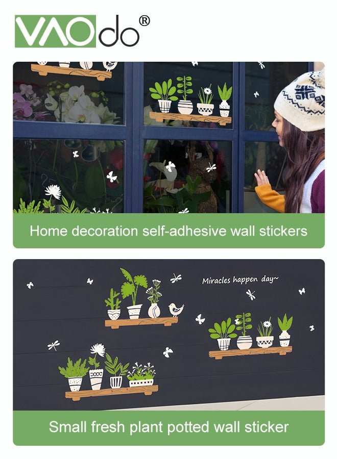 VAOdo Printed Wall Sticker Green Plant Wall Decoration Sticker Home Decoration Waterproof PVC Material Suitable For Smooth Wall Glass And Ceramic Tiles - Image 5