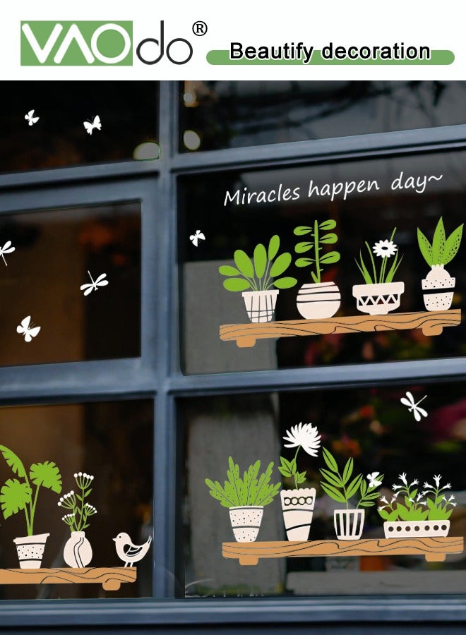 VAOdo Printed Wall Sticker Green Plant Wall Decoration Sticker Home Decoration Waterproof PVC Material Suitable For Smooth Wall Glass And Ceramic Tiles - Image 4