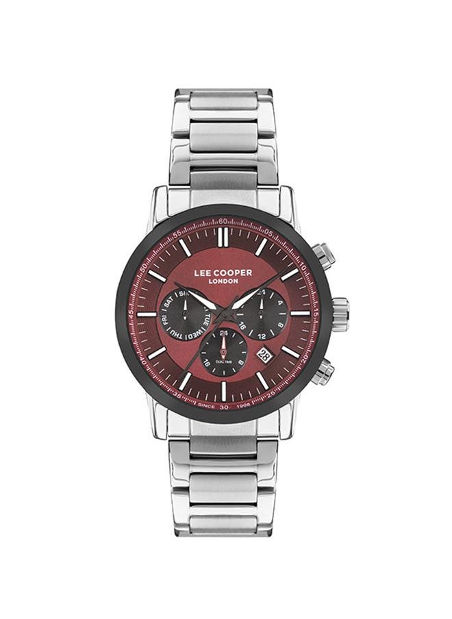 Lee Cooper - Lee Cooper Men's Quartz Movement Watch, Multi Function Display and Metal Strap - LC07505.380, Silver - Image 1
