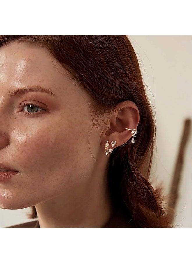 Mevecco Women Ear Cuff Earring Gold Non Pierced Ear Cartilage Clip on Wrap Hoop 14K Gold Filled Tiny Boho Beach Simple Minimalist Delicate Handmade Hypoallergenic Jewelry Gift-Sold as Single/Pair - Image 2