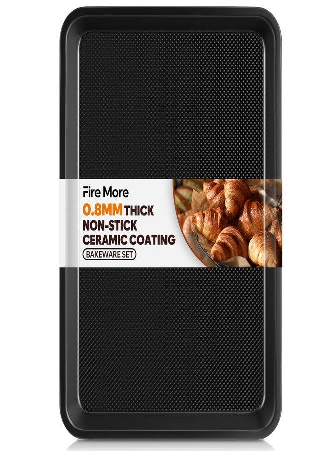 Fire More Cookie Sheet for Baking, Ceramic Half Baking Sheet Pan, Thicker Carbon Steel Baking Sheet Non Stick, 17.5 x 13 Inch Baking Tray for Oven - Image 1