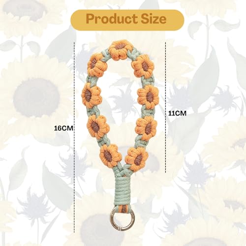 Flavizo Handmade Crochet Keychain for Women – Cute Bag Charm, Key Ring Accessory, Evil Eye Inspired Keychain, Lightweight Gift Idea, Macrame Style Key Chain for Girls, Purse & Backpack Decoration - Image 2
