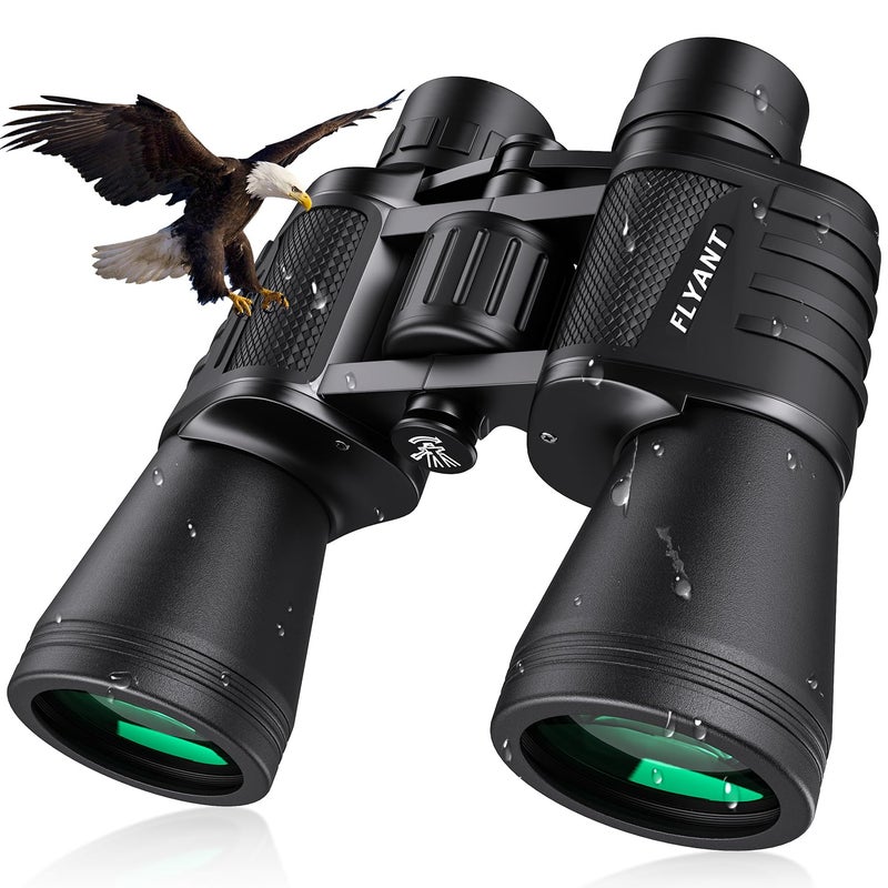 Flyant 20x50 High Powered Binoculars for Adults, Waterproof Compact Binoculars with Low Light Vision for Bird Watching Hunting Football Games Travel Stargazing Cruise with Carrying Bag - Image 1