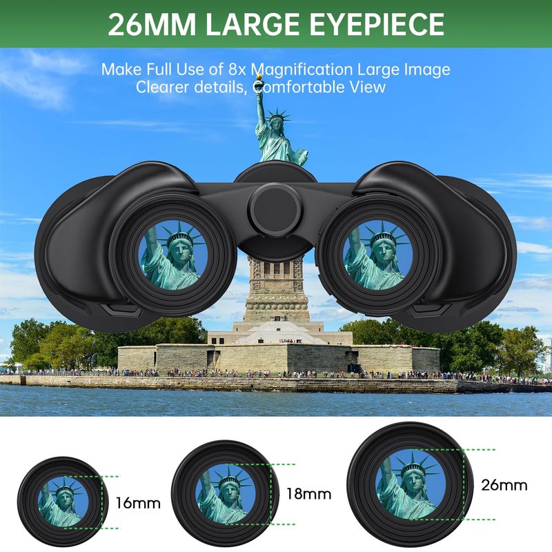 Flyant 20x50 High Powered Binoculars for Adults, Waterproof Compact Binoculars with Low Light Vision for Bird Watching Hunting Football Games Travel Stargazing Cruise with Carrying Bag - Image 4