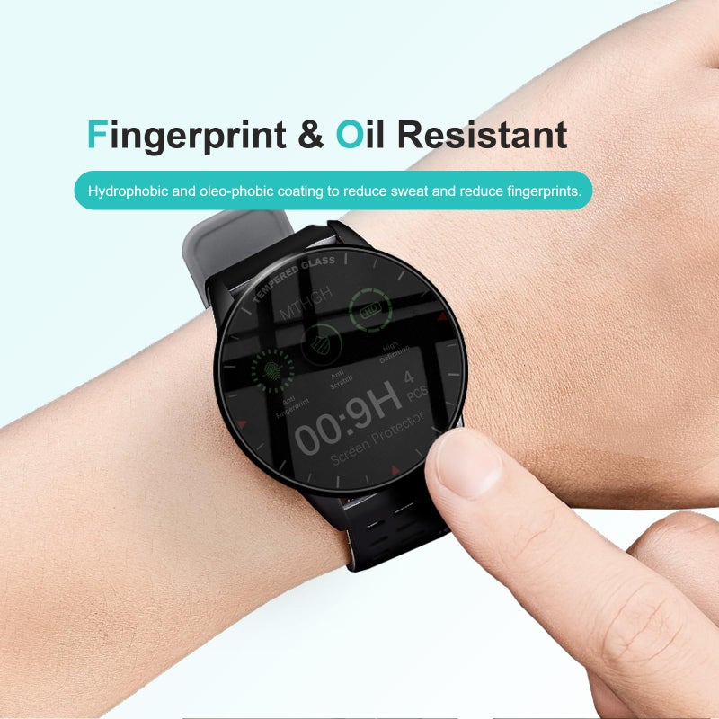 MTHGH 38mm(1.5inch) Diameter Screen Protector,(4 Pack) 9H Hardness Tempered Glass Screen Protector for Universal Round Watch with Anti-Scratch,Anti-Explosion,Bubble-Free,High-Definition - Image 5