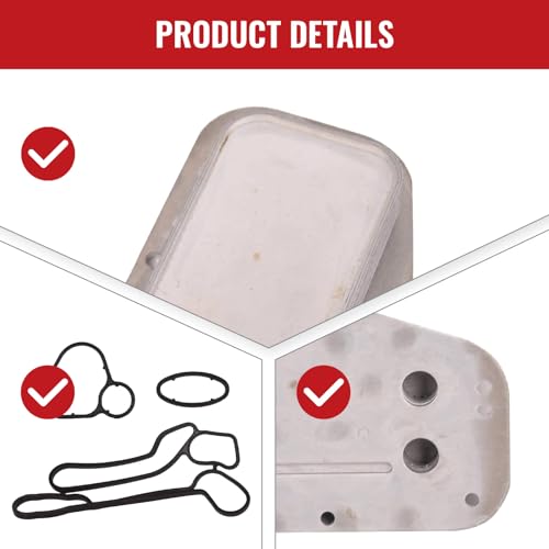 TOPAZ 55571687 Engine Oil Cooler w/Gasket Compatible with Chevrolet Chevy Aveo 5 Cruze Sonic G3 Astra 2008-2016 55355603 - Image 2