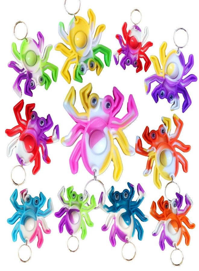 PSDFH 20 Packs Bulk Halloween Spider Fidget Mini Pop for Adult Kids Party Favors and Classroom Students Gifts - Image 1