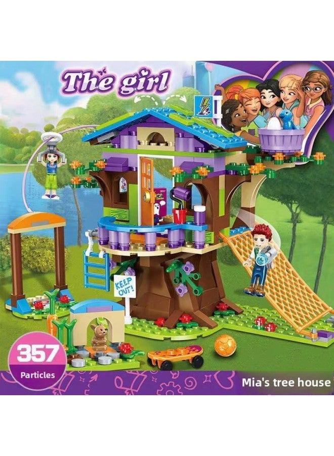 Educational Girls Compatible Lego Blocks Building Toys Snow White Princess Villa Castle Series Plastic DIY Toys For Teenage Girls-Color:Good Friend Mia's Tree House (391)30 Lights  - Image 1