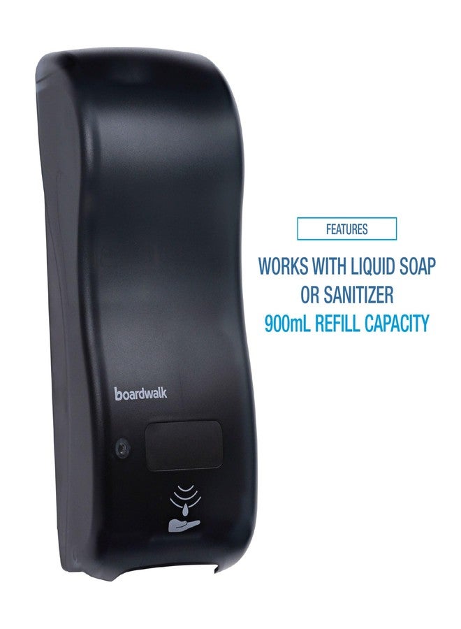 Boardwalk 0SBBW Rely Hybrid Liquid Soap and Hand Sanitizer Dispenser, 12" Width, 5" Depth, 4" Height, 900Ml, Black, 12.5" Height, 5.75" Width - Image 4