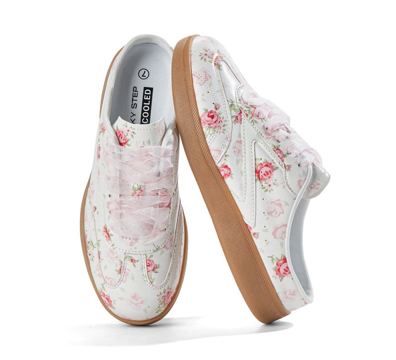 LUCKY STEP Womenâ€™s Slip On Mules Sneakers Fashion Backless Walking Shoes Non Slip Retro Casual Open Back Shoe(11 M US P Pink) - Image 1