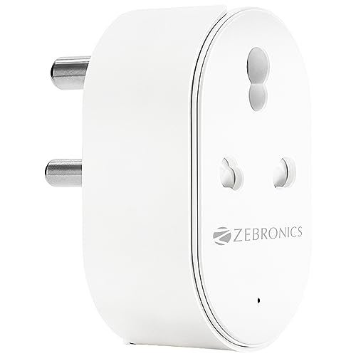 Zebronics ZEB-SP116, Smart Wi-Fi Plug Compatible with Google Assistant & Alexa, Supports Upto 16A and Comes with a Dedicated APP That Features Scheduled Control and Energy Monitoring. - Image 1