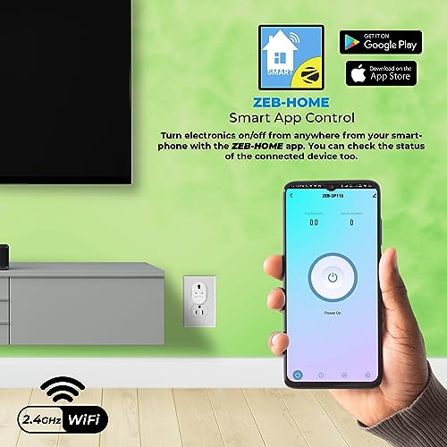 Zebronics ZEB-SP116, Smart Wi-Fi Plug Compatible with Google Assistant & Alexa, Supports Upto 16A and Comes with a Dedicated APP That Features Scheduled Control and Energy Monitoring. - Image 4