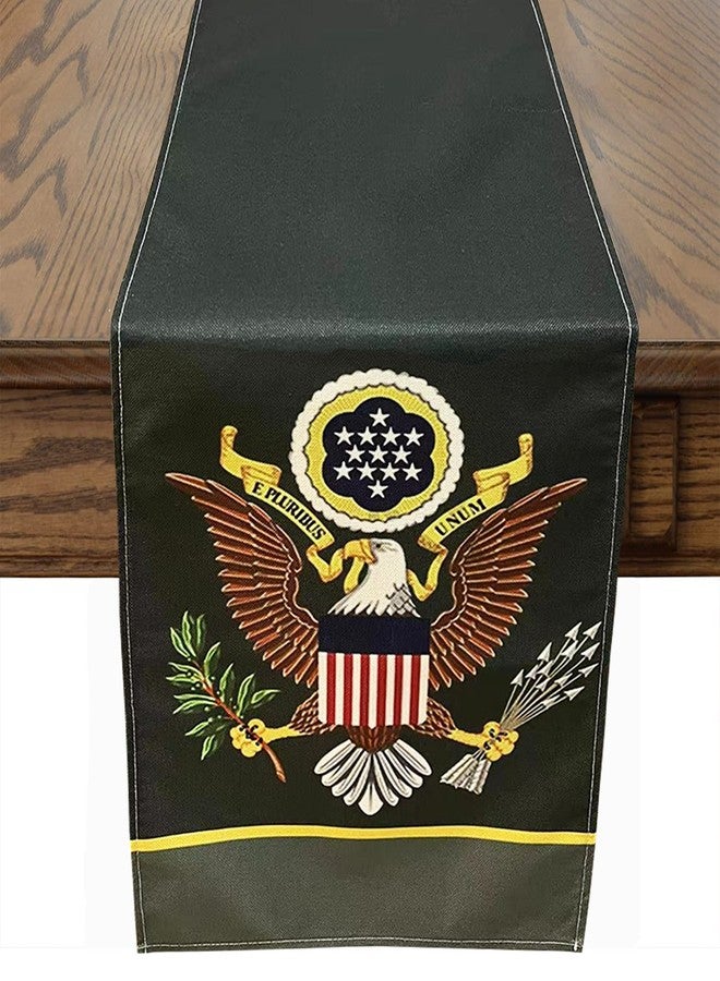 DodelyGz Patriotic Military US Army Table Runner,Memorial Day Independence Day Veterans Day Military US Army Theme Tablecloth Kitchen Dining Table Linen for Indoor Outdoor Home Party Decor 13 x 72 in - Image 1