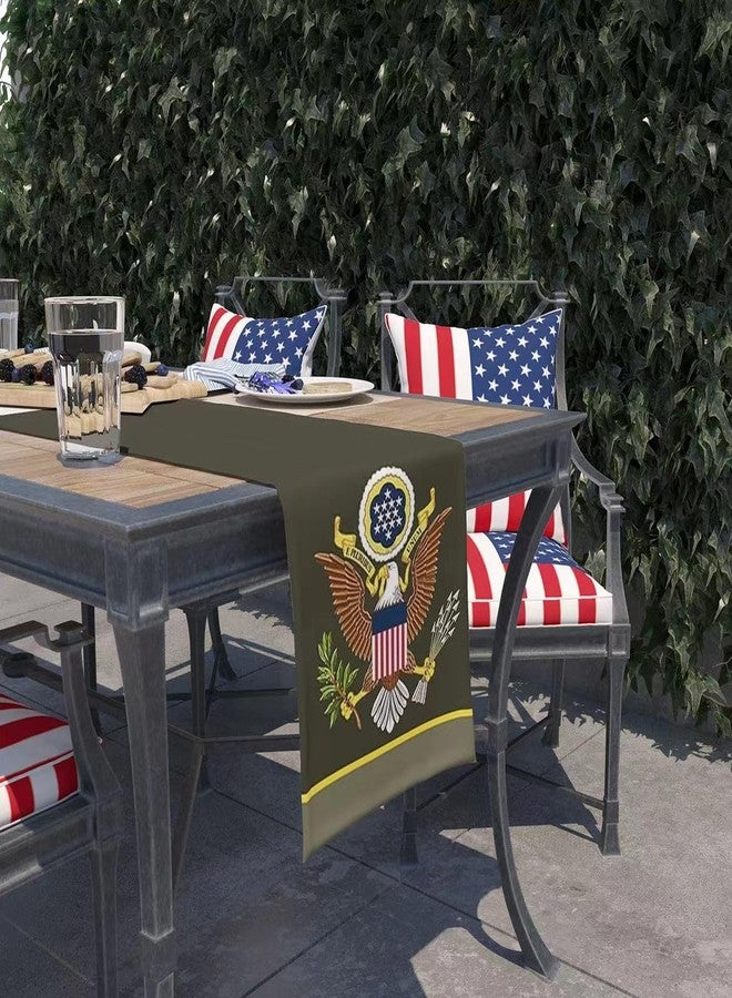 DodelyGz Patriotic Military US Army Table Runner,Memorial Day Independence Day Veterans Day Military US Army Theme Tablecloth Kitchen Dining Table Linen for Indoor Outdoor Home Party Decor 13 x 72 in - Image 4