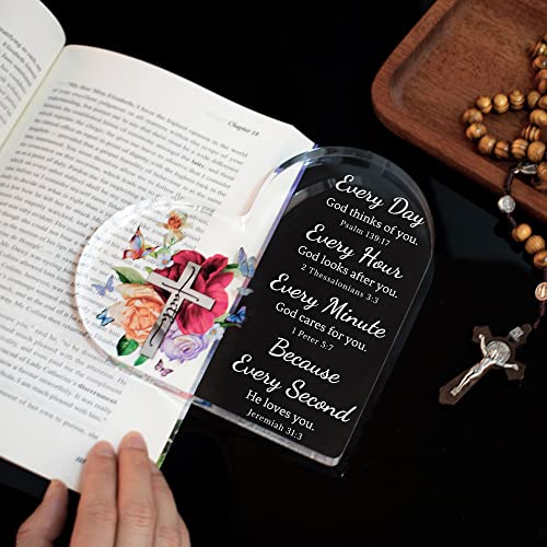 Olicard Christian Gifts for Women Birthday, Inspirational Gifts for Women Friends, Acrylic Bible Verse Decor, Valentines Religious Gifts for Mom, Sister, Scripture Dorm Room Decoration - Image 3