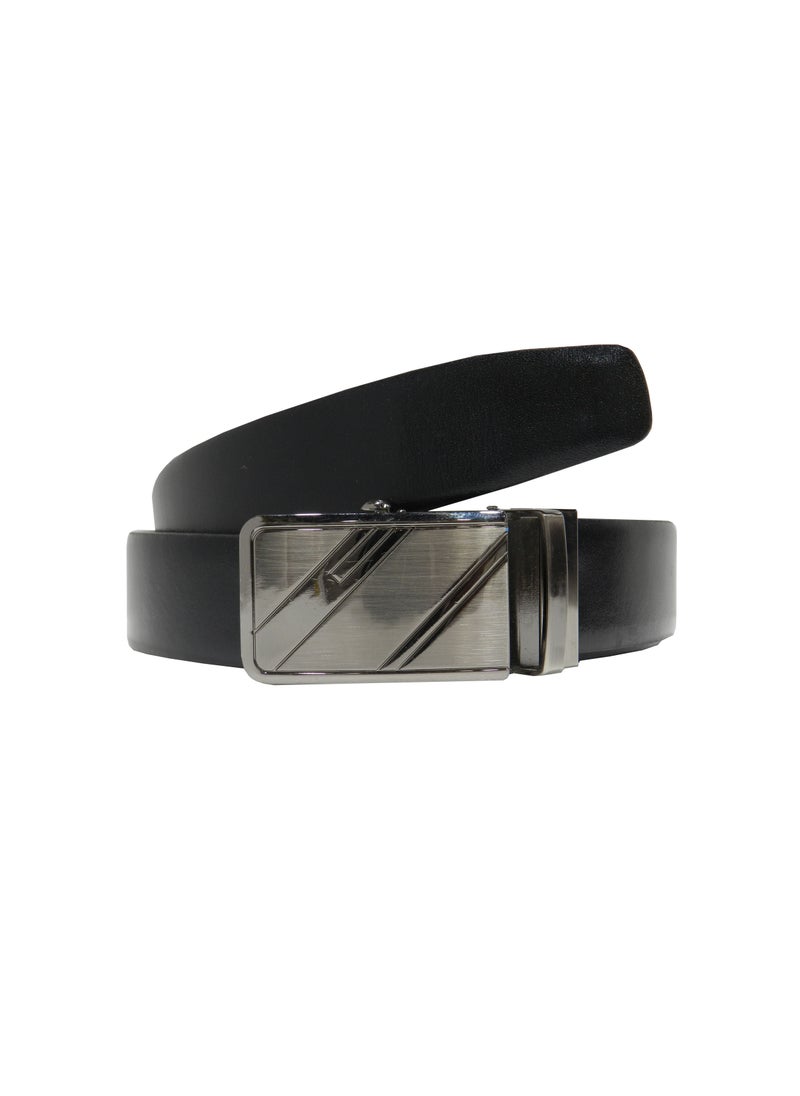 LAVERI LEATHER GENUINE LEATHER 35 MM FORMAL  BLACK AND BROWN BELT FOR MENS WITH AUTO LOCK BUCKLE  - Image 2