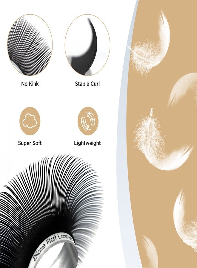 LASHVIEW Eyelash Extensions,Ellipse Flat Eyelash Extensions 0.20mm C Curl 10mm, Black,Individual Lashes,Semi-Permanent Extremely Soft Professional Salon Use - Image 4
