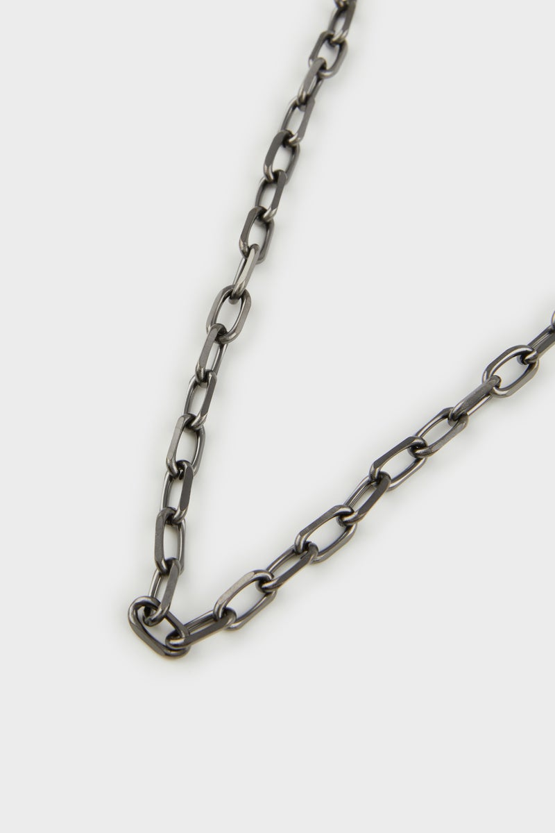 DeFacto Black Man Atolyewolf x Defacto Man Thick Chain Necklace Casual - Image 2