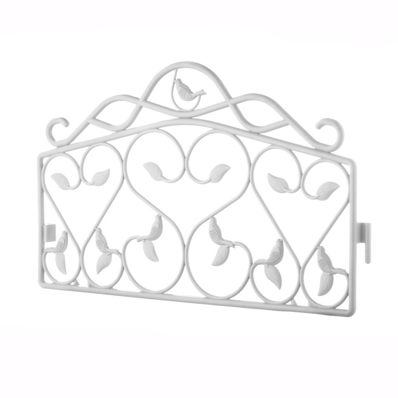 Evelyne Decorative Garden Border Edging: Faux Wrought Iron Leaf & Bird Design - Image 1