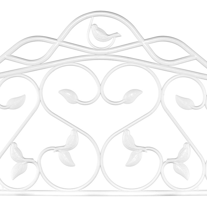 Evelyne Decorative Garden Border Edging: Faux Wrought Iron Leaf & Bird Design - Image 4