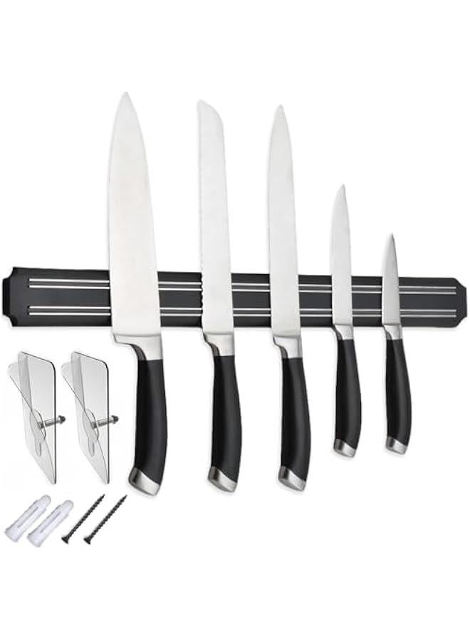  Magnetic Knife Holder,15 Inch Magnetic Knife Storage Strip,Knife Bar Block Magnet,Kitchen Utensil Holder,Tool Holder,Multipurpose Magnetic Knife Rack - Image 1