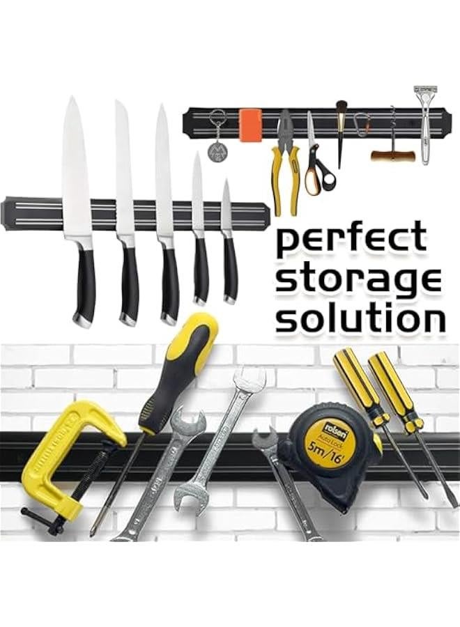  Magnetic Knife Holder,15 Inch Magnetic Knife Storage Strip,Knife Bar Block Magnet,Kitchen Utensil Holder,Tool Holder,Multipurpose Magnetic Knife Rack - Image 5