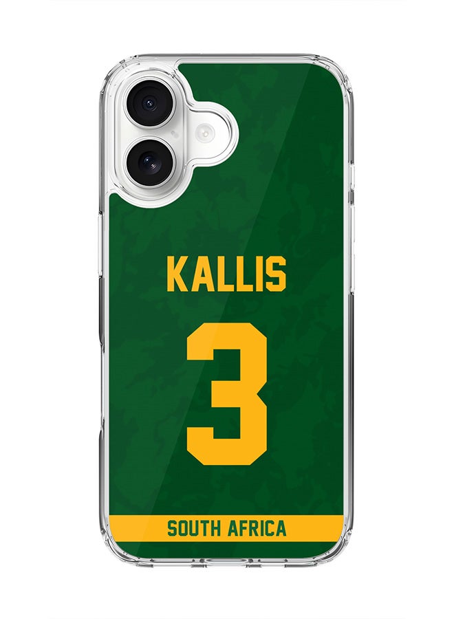 Stylizedd Classic Clear MagSafe Case for iPhone 17 , Hybrid Soft Case Flexible Edges Anti Drop TPU PC Gel Thin Transparent Cover [ Designed for iPhone 17 ] - South Africa Quinton de Kock, Jersey No 12