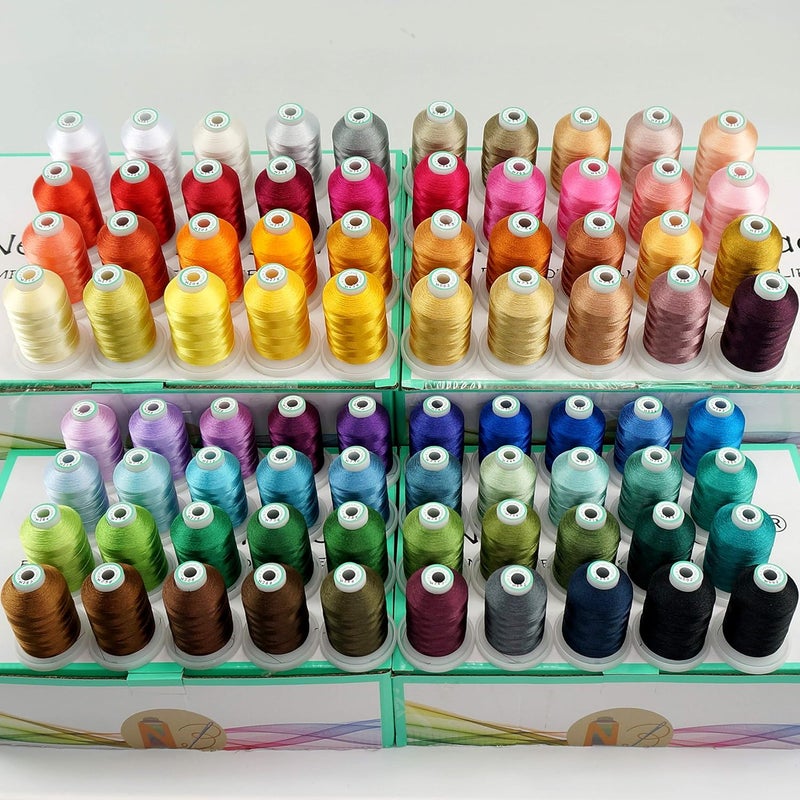 New brothread 80 Spools Polyester Embroidery Machine Thread Kit 1000M (1100Y) Each Spool - Colors Compatible with Janome and Robison-Anton Colors - Image 2